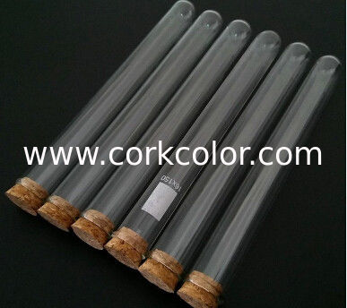 Clear test tube with cork top
