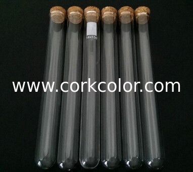 Clear test tube with cork top