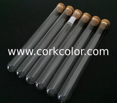 Clear test tube with cork top