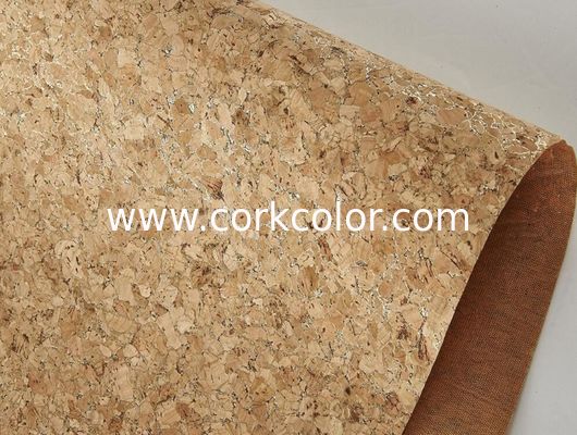 Cork Leather with Natural Cork Veneer and PU Backing for Bag, Sofa, Wallet etc