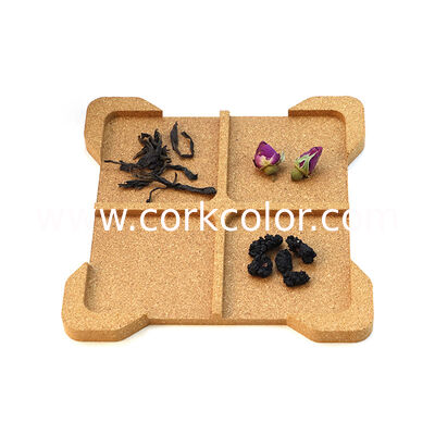 BSCI Certified Factory Custom Square Groove Cork Coaster Eco-Friendly Heat Insulation Anti-Scald Molded Cork Mat